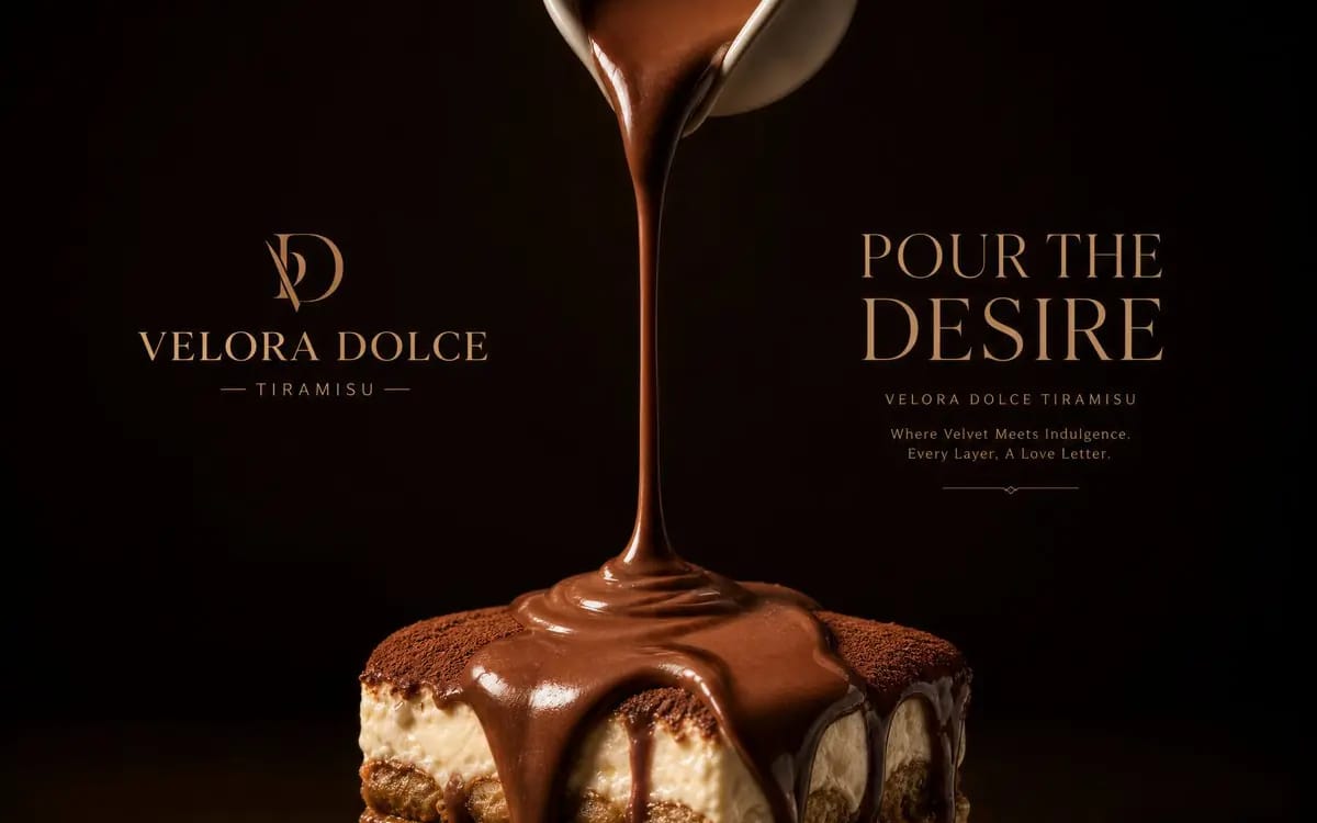 Create an ultra-premium commercial dessert poster