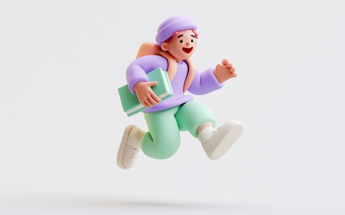 Cute 3D render of a Subject , matte surface