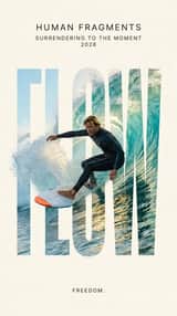 Create a 9:16 editorial poster in the HUMAN FRAGMENTS visual