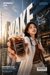 Create a vertical 3:4 commercial campaign poster
