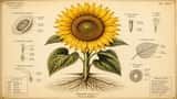 Scientific botanical illustration of Plant Name