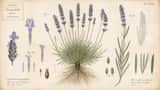 Scientific botanical illustration of Plant Name