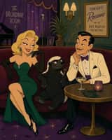 Mid-century theatrical cartoon still featuring Character