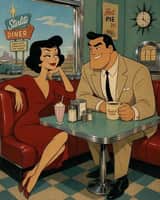 Mid-century theatrical cartoon still featuring Character
