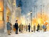 Create a cinematic watercolor illustration of Location