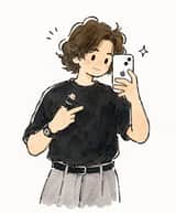 Transform the uploaded selfie into a charming hand-painted