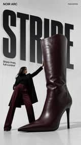 Create a 9:16 high-fashion editorial poster