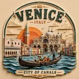 Create a premium collectible vintage travel poster badge