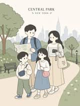 Create a soft, minimalist illustration in a clean Korean