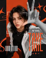 A modern editorial fashion poster in a bold Y2K streetwear