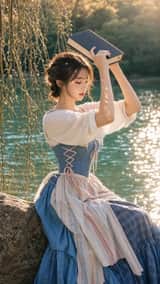 A breathtaking young woman with an exceptionally youthful