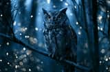 An Enchanted Forest scene with Subject surrounded by Firefly