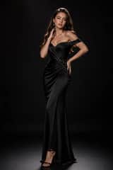 A stunning young European woman with refined facial features
