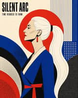 Editorial poster featuring CHARACTER in strict left-facing
