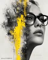 Create an ultra-premium contemporary fashion-art poster