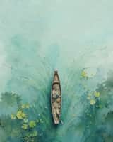 手绘环境插画，现代水彩概念场景风格