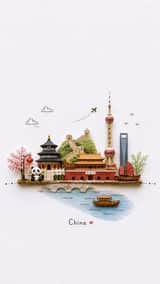 Create a charming miniature 3D paper-craft travel