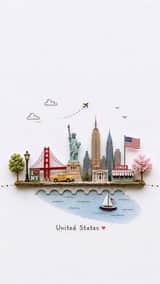 Create a charming miniature 3D paper-craft travel