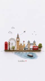 Create a charming miniature 3D paper-craft travel