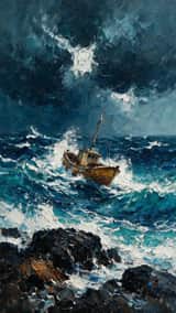 An exquisite impressionistic oil painting of a small
