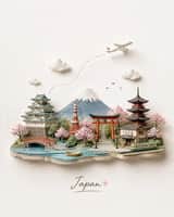 Create a narrow floating landscape strip featuring tiny