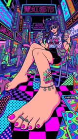 Acid retro vector illustration style