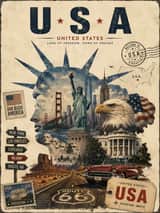 Create a premium vintage editorial travel poster for City