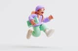 Cute 3D render of a Subject , matte surface