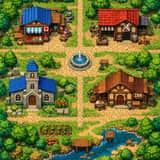 2D Pixel Art Village Map Prompt (ChatGPT)