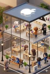 3D chibi miniature brand concept store prompt