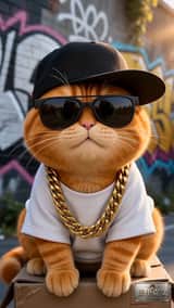 3D Pixar Dancing Hip-Hop Cat Prompt