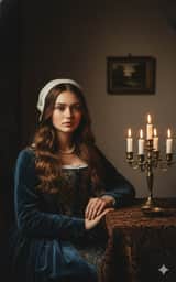 Vermeer-Style Cinematic Portrait with Modern Twist