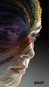 Abstract Fibonacci Particle Facial Features CGI Prompt