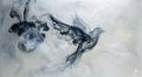 Abstract Subject Emerging from Ink and Water