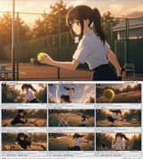 Cinematic Anime Tennis Match Video