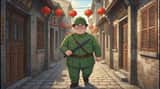 中国の将校のアニメ動画
