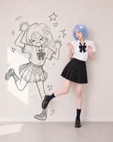 Realistic Character and Doodle Shadow