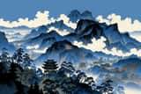 中国風の山々の動画生成プロンプト