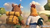 映画のような武術の決闘：Minecraft スタイルのイノシシ vs. ニワトリ