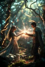 映画のようなロマンタジーシーンのプロンプト