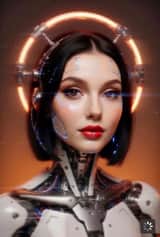 Cinematic Studio Photograph of a Sleek, Glowing Humanoid Figure-2
