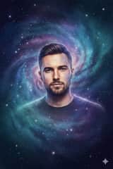 Cosmic Galaxy Watercolor Portrait (Identity Preservation)