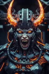 サイバーパンクの悪魔的サイボーグ軍閥
