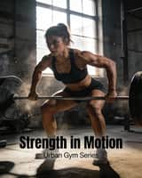 Dynamic Female Athlete Workout Shot