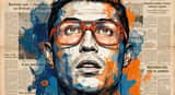 Expressive Portrait with Abstract Expressionism Style
