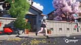 近未来アニメ風パルクール・ゲームプレイ映像