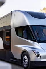 Comando de vídeo de trailer futurista Tesla Semi