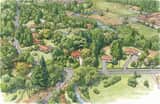 Hand-Drawn Urban Planning Map from 3D View