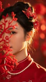 High-End Commercial Portrait with New Chinese Aesthetic