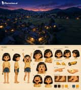 ストーリーボードマッピングを用いた Hina のキャラクターアニメーション